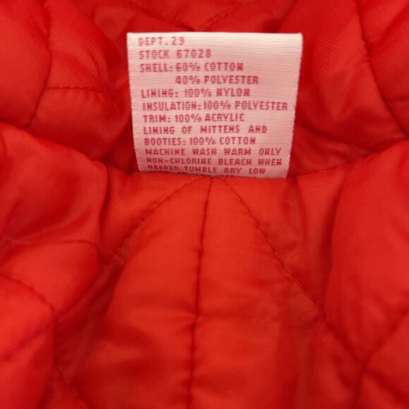 Snow Suit Hooded Removable Mitten Boots Toddler Heart Vtg Warner’s 24.5"-33.5" T - Picture 5 of 11